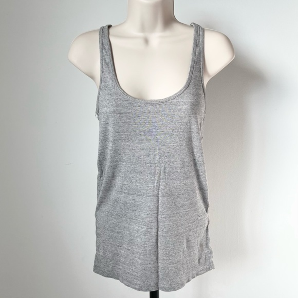 American Eagle Outfitters gray‎ tank top Size S racer back grey knit